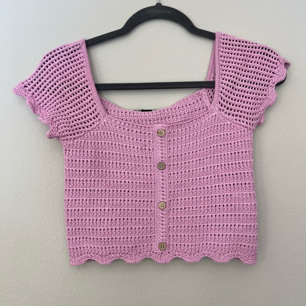 NWT Crochet Crop Top
